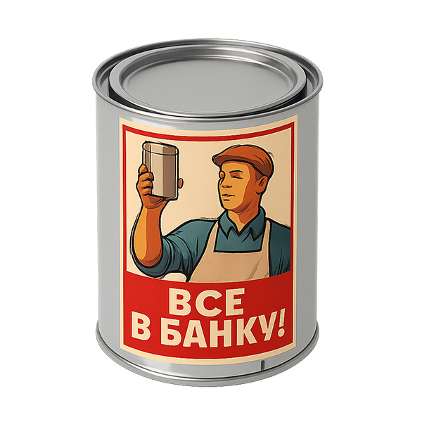 Банка металлическая № 5 лакировка - лакировка дизайн этикетки, брендинг, тиснение. Купить заказать оптом металлические банки, тару, жестяную упаковку, завод - производство ТАРМЕТ